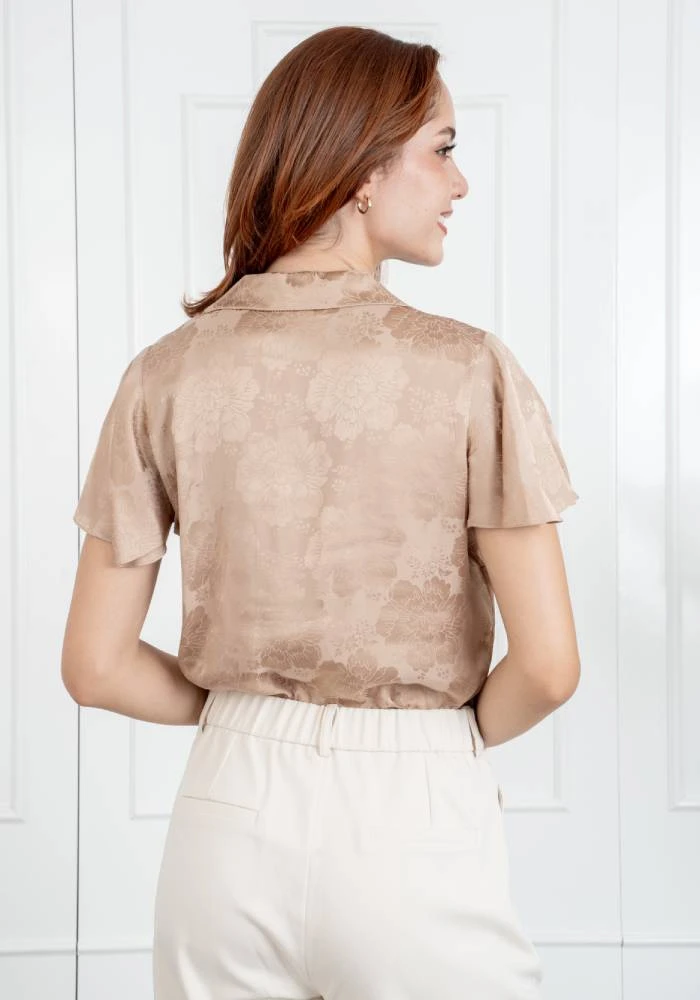 BLUSA ADELE M/C SATIN C/E